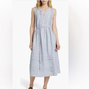 Faherty Light Gray Midi Dress